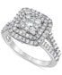 ფოტო #1 პროდუქტის Diamond Halo Cluster Engagement Ring (1 ct. t.w.) in 14k White Gold