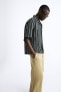 Striped cotton - linen shirt