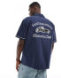 Фото #1 товара Hollister bowling shirt with backprint in navy