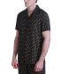 Фото #1 товара Men's Slim-Fit Diamond Grid Logo-Print Button-Down Camp Shirt, Created for Macy's