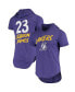 ფოტო #4 პროდუქტის Men's Lebron James Heathered Purple Los Angeles Lakers Hoodie Tri-Blend T-shirt