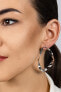 Statement silver earrings EA851W