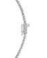 Фото #4 товара Macy's diamond Fancy 16-3/4" Collar Tennis Necklace (10 ct. t.w.) in 14k White Gold