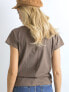 Фото #13 товара Женская футболка свободного кроя кофейного цвета Factory Price