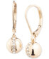 Gold-Tone Pavé Bead Drop Earrings