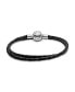 Фото #2 товара Браслет Pandora Sterling Silver Double Leather