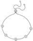 ფოტო #1 პროდუქტის Lab-Created Moissanite Bezel Station Bolo Bracelet (1-1/4 ct. t.w.) in Sterling Silver