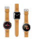 Фото #6 товара Unisex Ashby Wheat Genuine Leather Universal Smart Watch Strap 20mm