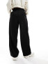 Only pleat front tailored trousers in black