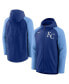 ფოტო #1 პროდუქტის Men's Royal, Kansas City Royals Authentic Collection Full-Zip Raglan Hoodie Performance Jacket