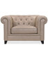 Фото #3 товара CLOSEOUT! Ciarah Chesterfield Leather Chair, Created for Macy's