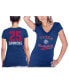 Фото #1 товара Women's Threads Ben Simmons Royal Philadelphia 76ers Name & Number Tri-Blend V-Neck T-shirt