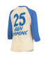 Фото #5 товара Women's Ben Simmons Cream Philadelphia 76ers Raglan 3/4-Sleeve T-shirt