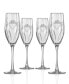 Фото #1 товара Dragonfly Champagne Flute 8Oz - Set Of 4 Glasses