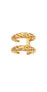 Double gold-plated single earrings with Jac Jossa Soul DE666 diamond