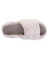 Women's Memory Foam Faux Fur and Satin Tabby Slide Slippers