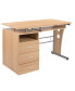 Фото #2 товара Desk With Three Drawer Single Pedestal And Pull-Out Keyboard Tray
