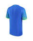 Фото #2 товара Men's Blue Brazil National Team 2022, 23 Away Breathe Stadium Replica Blank Jersey