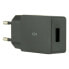 Сетевое зарядное устройство + Кабель USB A — USB C KSIX USB Чёрный