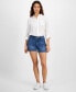 Фото #1 товара Women's Greenwich Buttoned-Pocket Denim Sailor Shorts