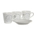 Фото #3 товара Набор кофейных чашек с блюдцами DKD Home Decor Белый Металл Керамика 90 мл 8 х 6 х 6 см 11 х 11 х 2 см