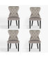 Фото #4 товара Velvet Upholstered Tufted Dining Chairs Set of 4