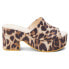 Фото #1 товара BEACH by Matisse Terry Leopard Platform Clog Womens Beige Dress Sandals TERRY-9