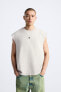 Tank sweatshirt with label