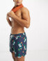 Фото #2 товара Abercrombie & Fitch 5 inch pull on floral print swim shorts in navy