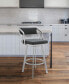 Scranton Swivel Modern Metal and Faux Leather Bar and Counter Stool