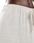 Фото #5 товара Miss Selfridge maxi skirt in natural linen