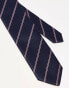 Jack & Jones tie and pocket square in navy and pink