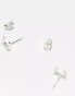 Фото #4 товара Kingsley Ryan pink horseshoe stud earrings in sterling silver