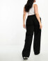 DTT Plus Del high waisted cargo trousers in black