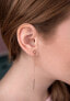 Long bronze earrings with elongated pendant