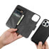 2w1 etui skórzany pokrowiec z klapką iPhone 14 Pro Max Anti-RFID Wallet Case czarny