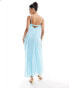 ASOS DESIGN open back cami trapeze maxi dress in pastel blue