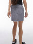 Фото #7 товара Topshop denim pelmet mini skirt in dove grey