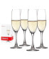 Salute Champagne Wine Glasses, Set of 4, 7.4 Oz