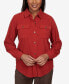 Фото #1 товара Petite Autumn Weekend Soft Cord Long Sleeve Shirt Jacket