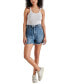 Women's Lunetta Cut-Hem Paper-Bag-Waist Cotton Denim Shorts