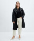 ფოტო #8 პროდუქტის Women's Leather-Effect Trench Coat