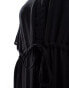 Vero Moda sheer maxi kimono beach dress in black