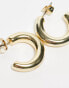 Фото #2 товара Pieces 18k plated 2-pack everyday hoop earrings in gold