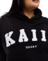 Kaiia Plus logo oversized hoodie co-ord in black