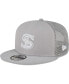 Men's Gray Chicago White Sox 2023 On-Field Batting Practice 9FIFTY Snapback Hat Серый - фото #2