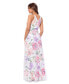 Фото #2 товара Women's 3D-Appliqué Floral-Print Gown