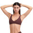 Фото #1 товара Plus Size Solid Textured V neck Bikini swim top