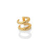 Double gold-plated single earrings with Jac Jossa Soul DE666 diamond
