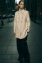 Фото #1 товара Двубортное пальто из смесовой шерсти ZARA